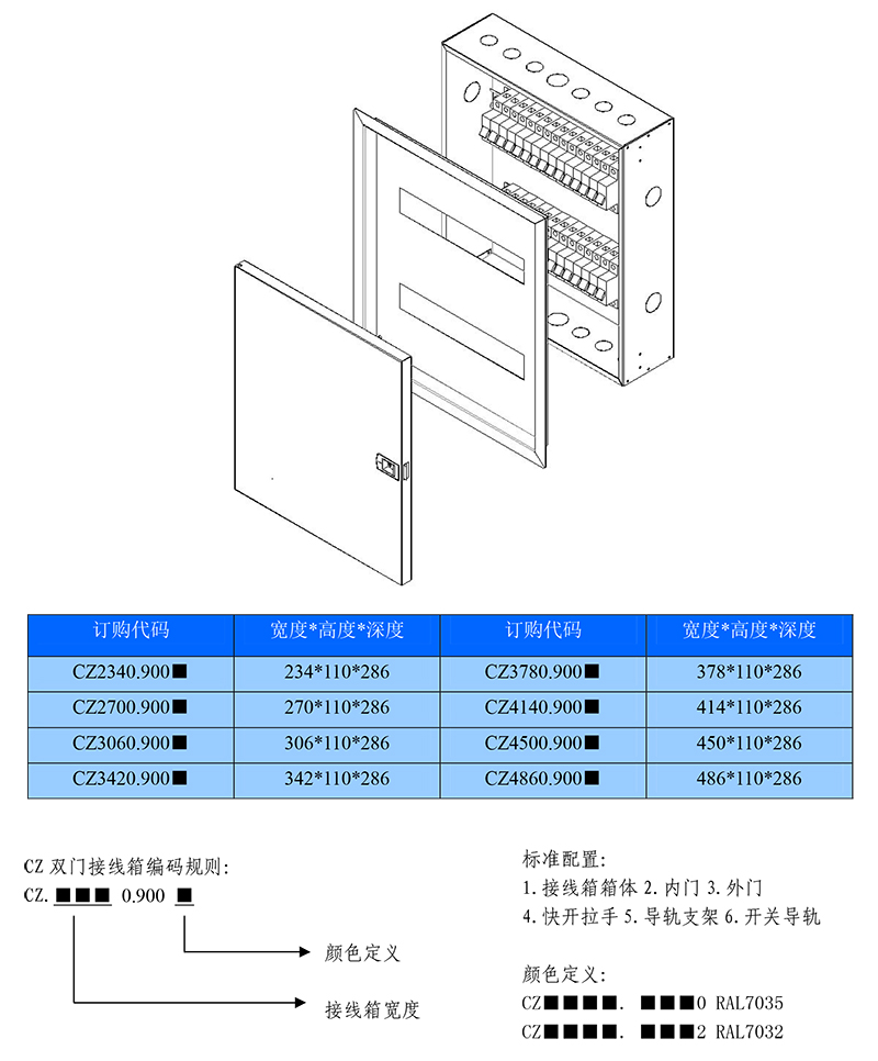 双门接线箱